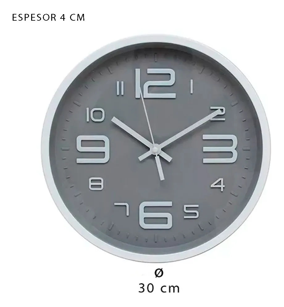 Reloj De Pared Moderno Clasico Minimalista Grande Quartz