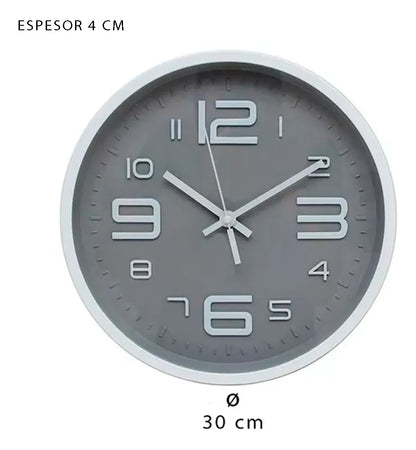 Reloj De Pared Moderno Clasico Minimalista Grande Quartz