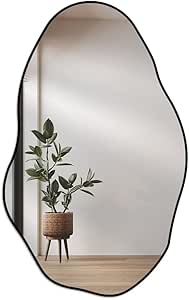 Espejo rectangular de pared Topdeco 1 de 1.2m x 40cm marco negro